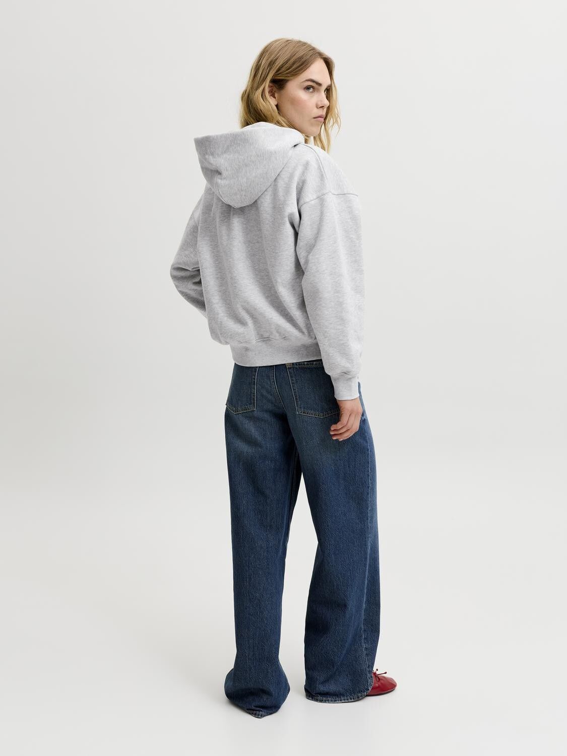 JXSOPHIA BOXY LS ZIP HOOD SWT