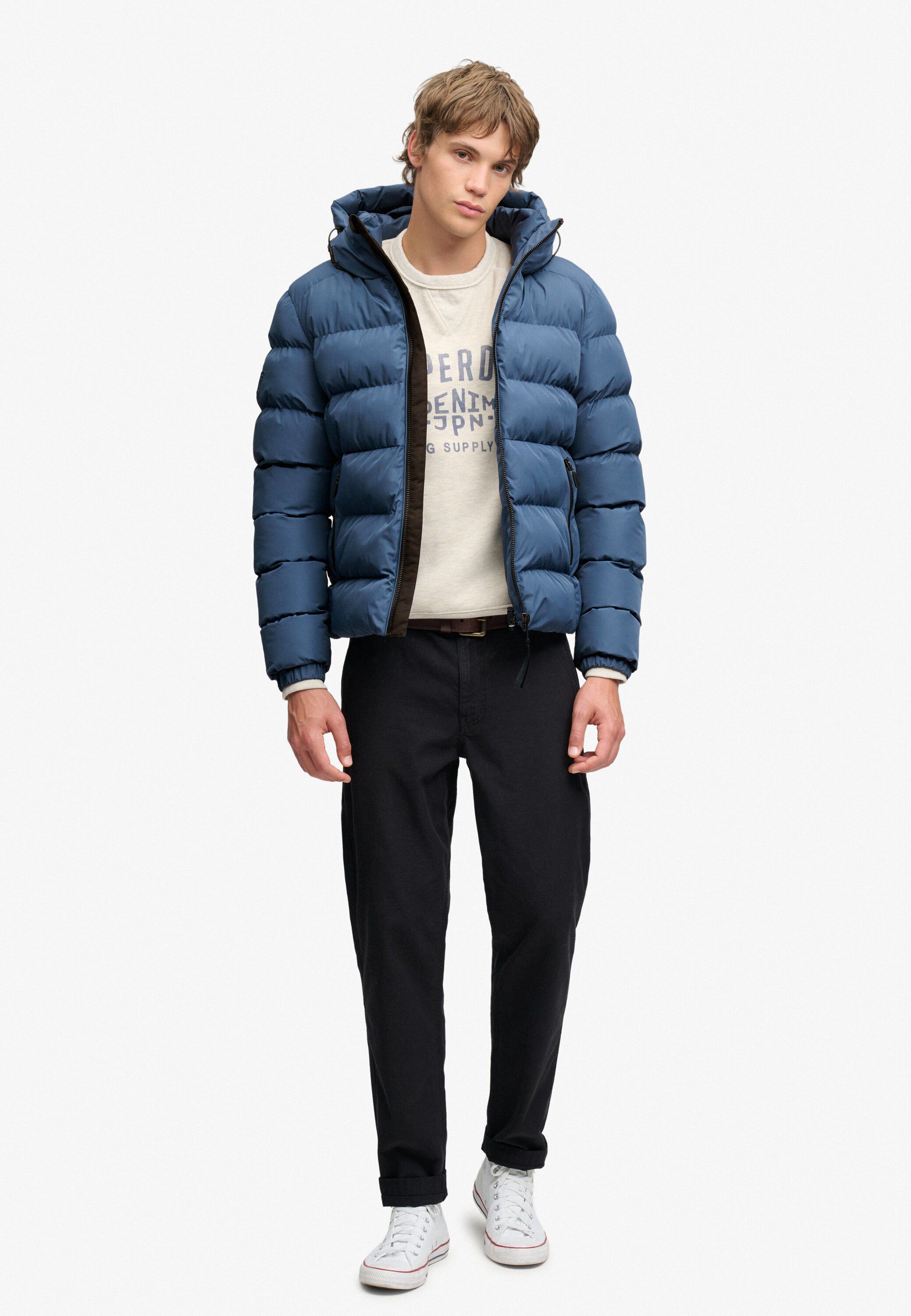 HOODED SPORTS PUFFER JACKET