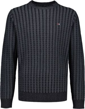Recycled cable knit o-neck L/S