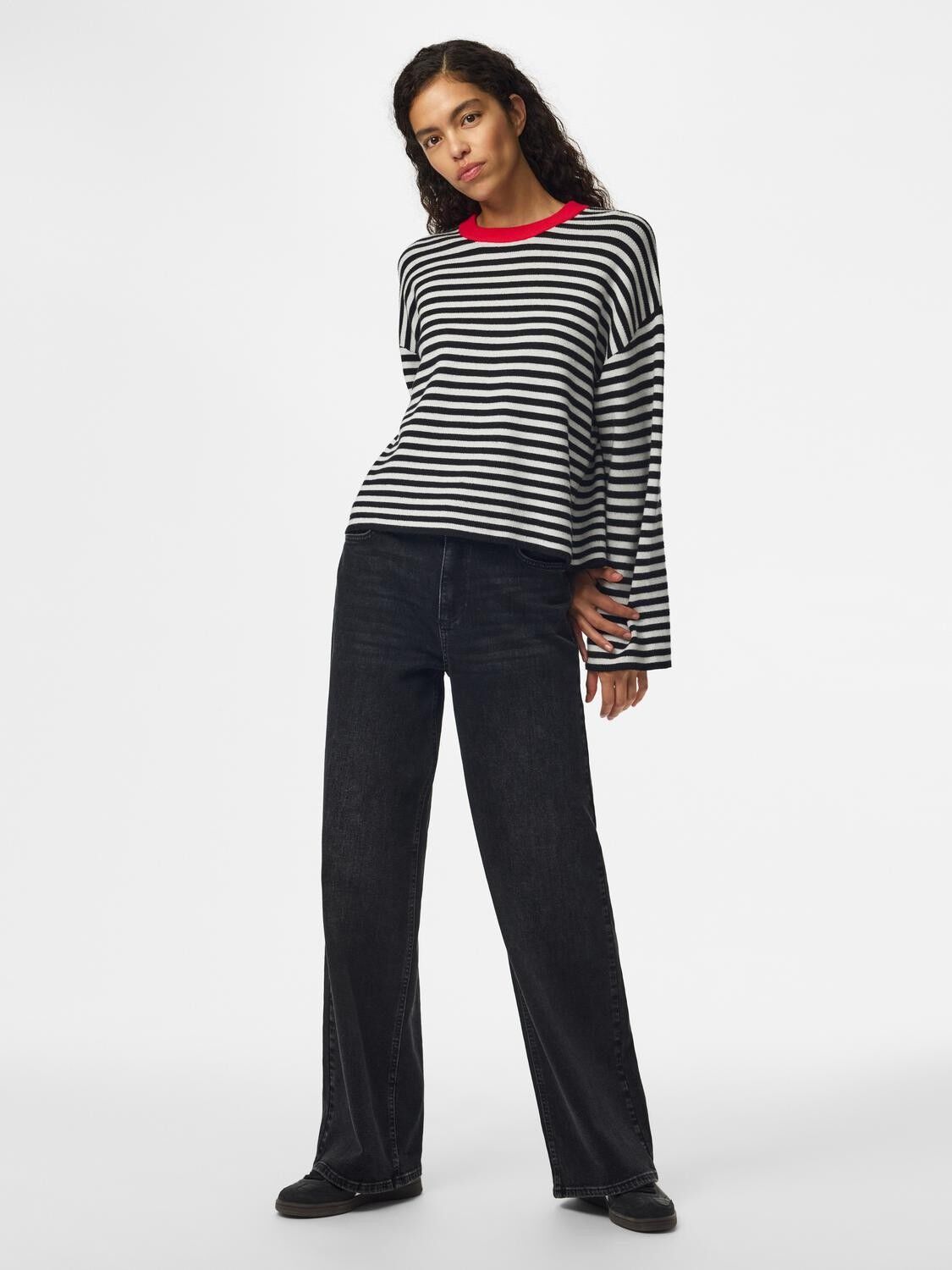 Pcjassy Ls O-Neck Knit Noos Bc