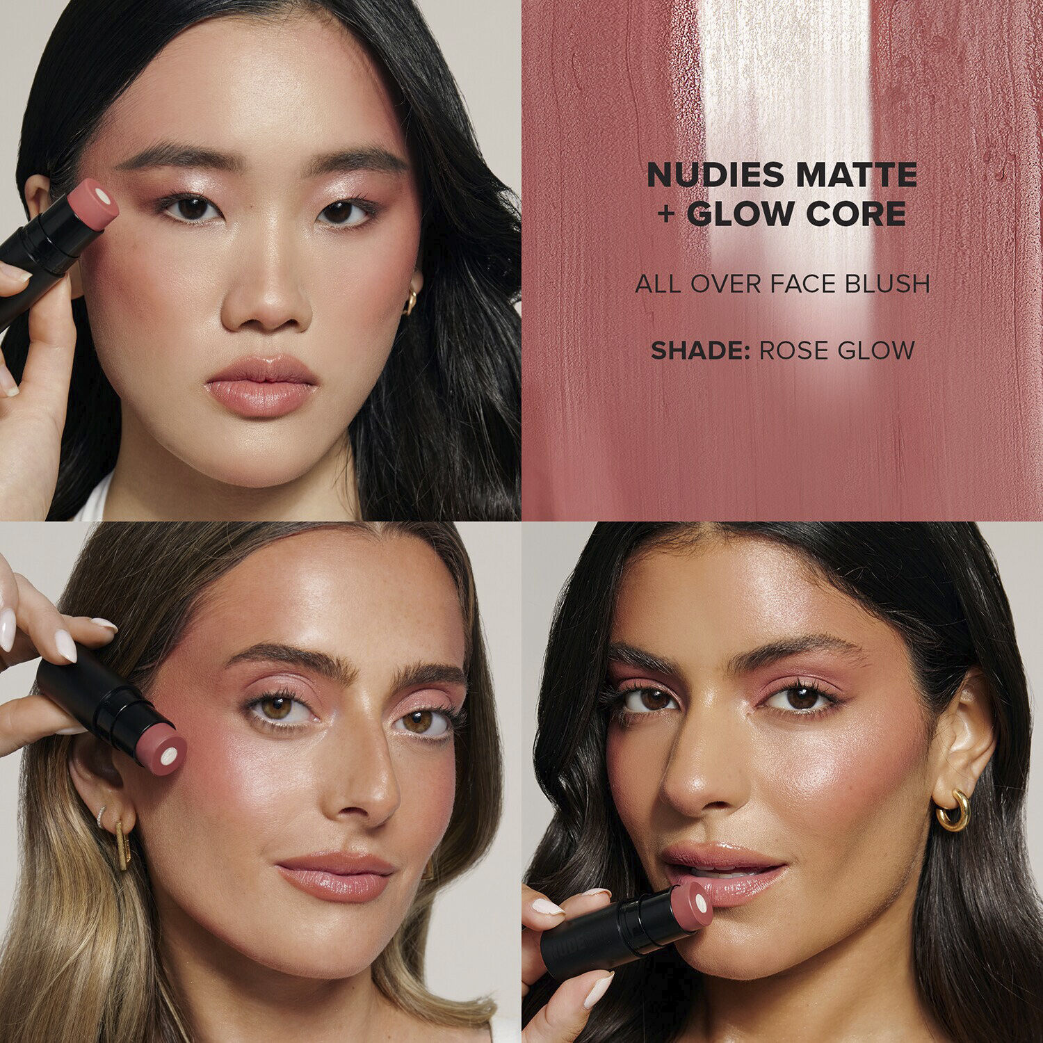 Nudies All Over Face Color Matte + Glow &ndash; Blush stick