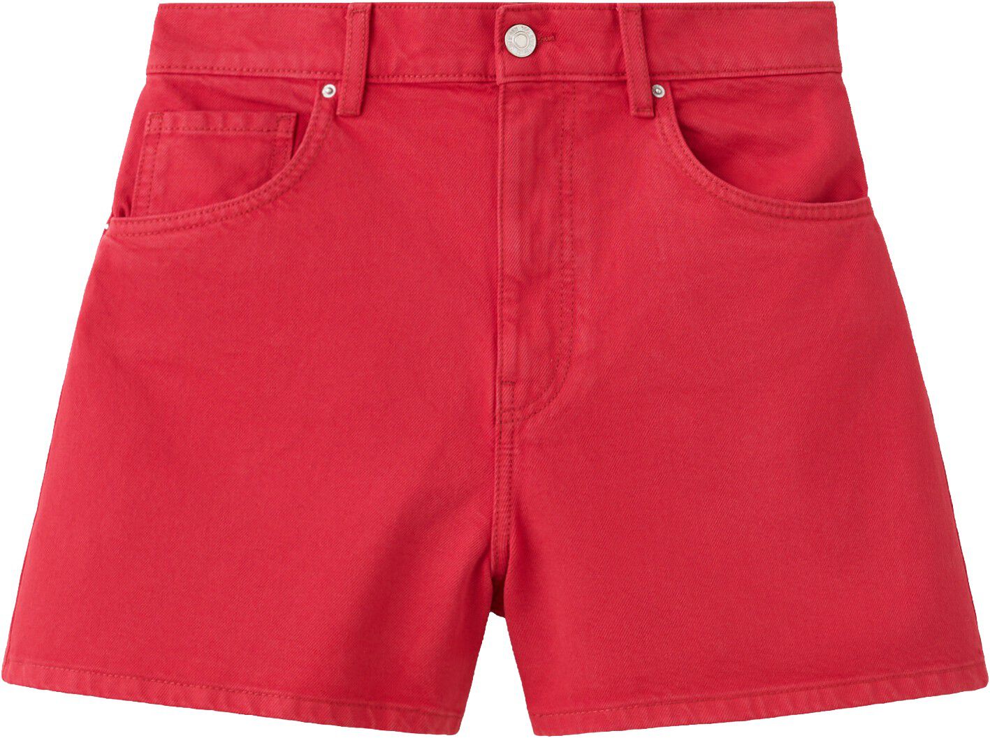 High-rise denim shorts