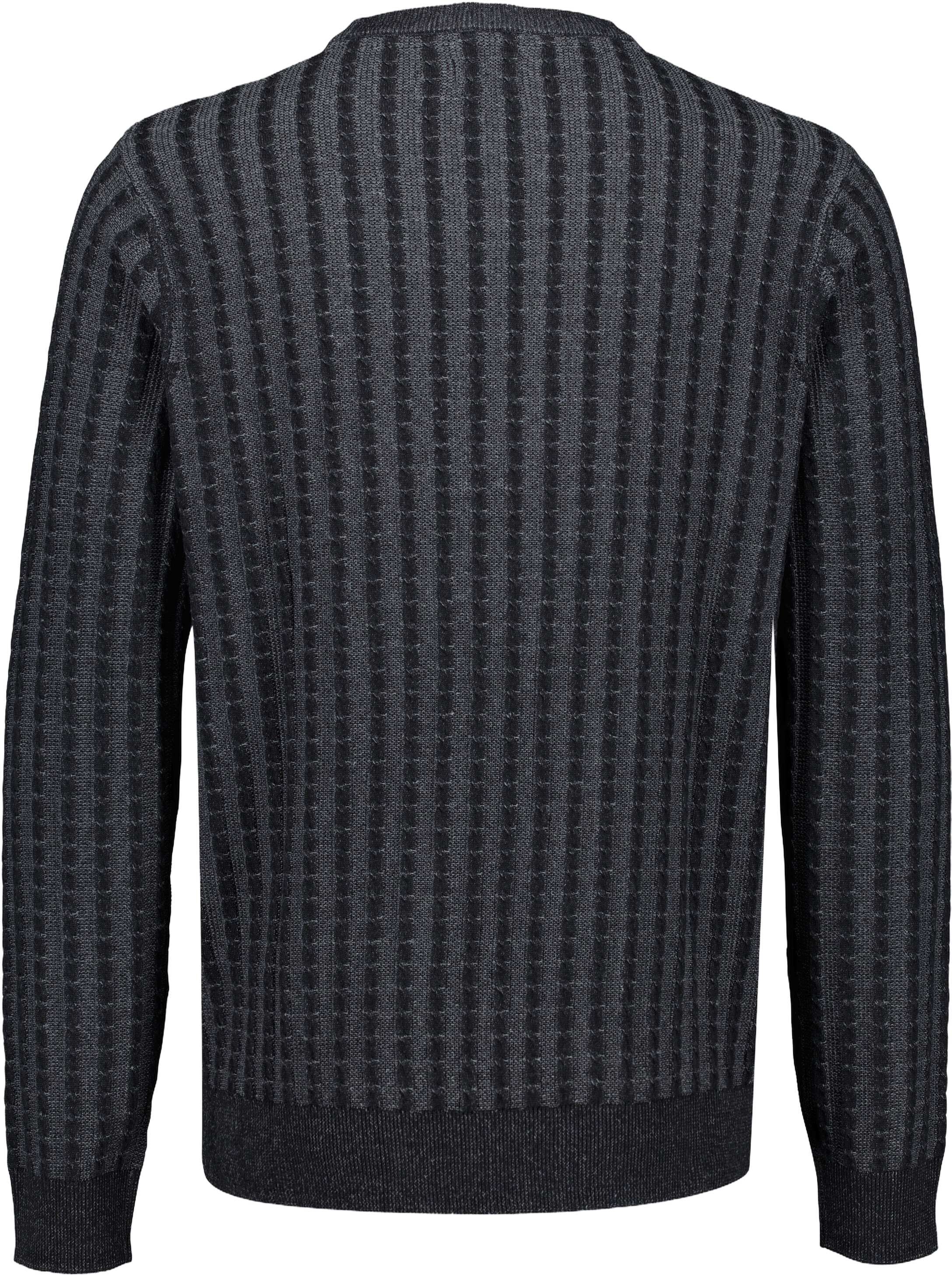 Recycled cable knit o-neck L/S