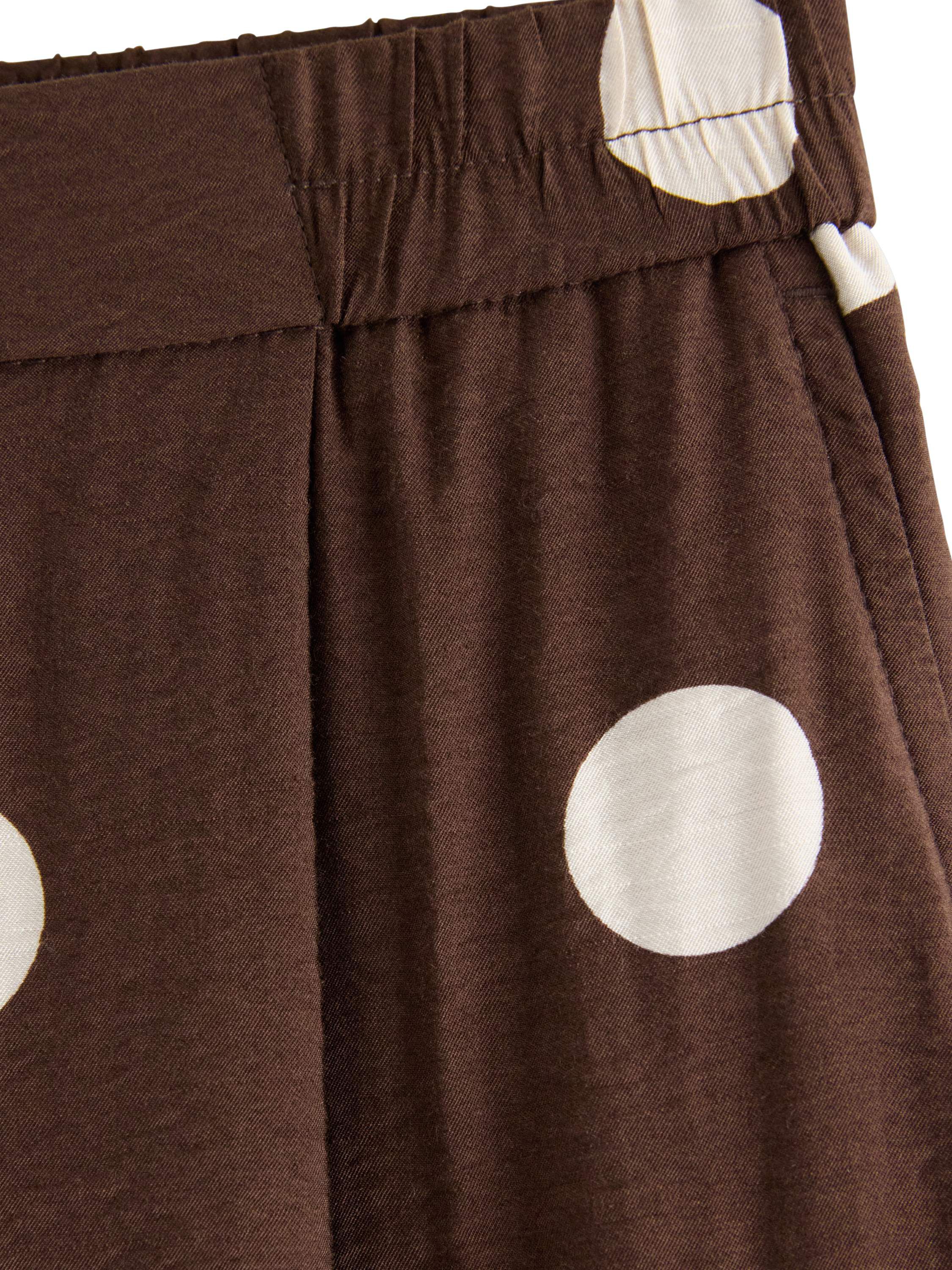 Cropped woven trousers in a wide si