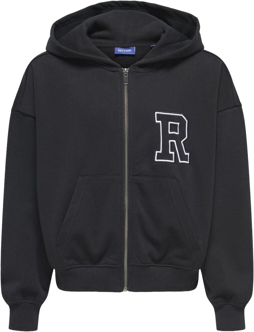 Osjturner Boxy Appleque Zip Hoodie
