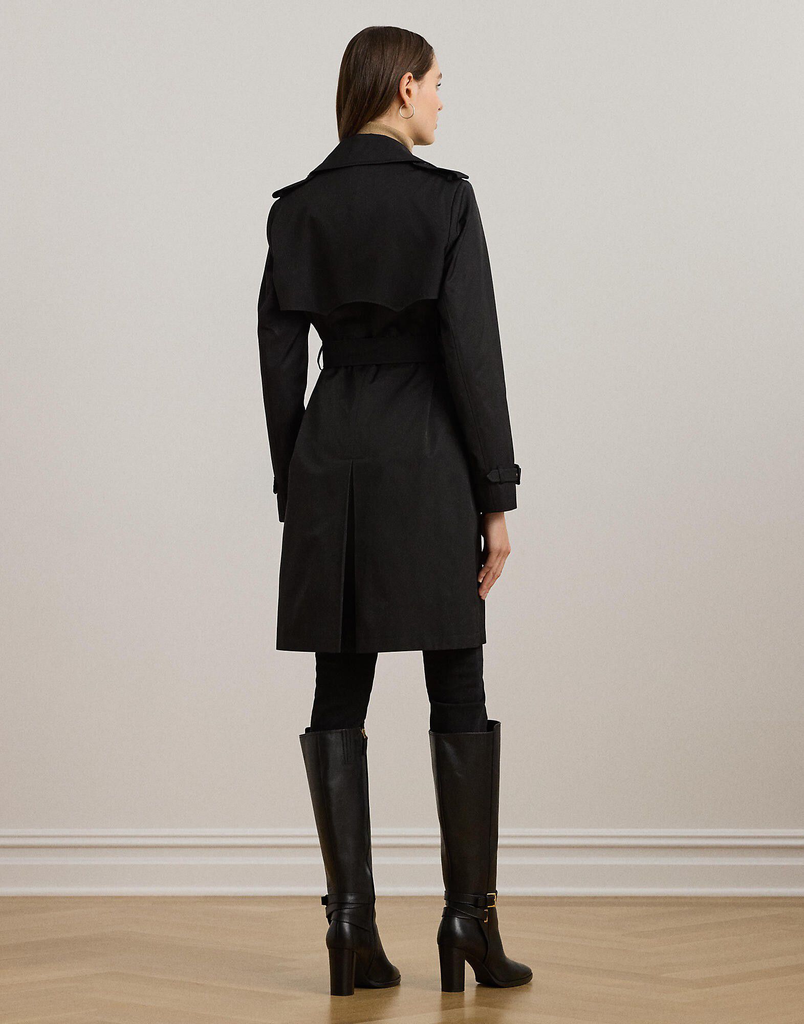 Double-Breasted Cotton-Blend Trench Coat