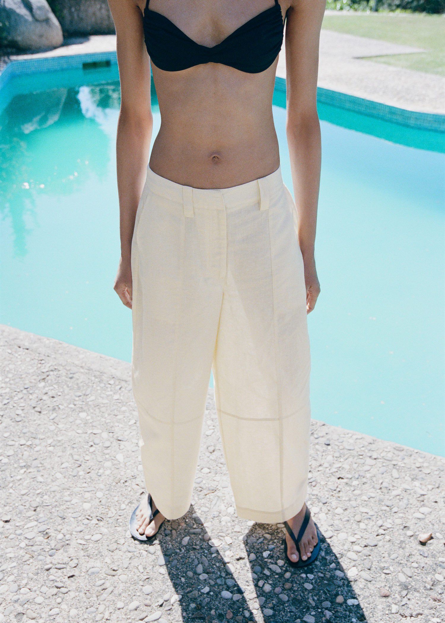 Linen balloon trousers