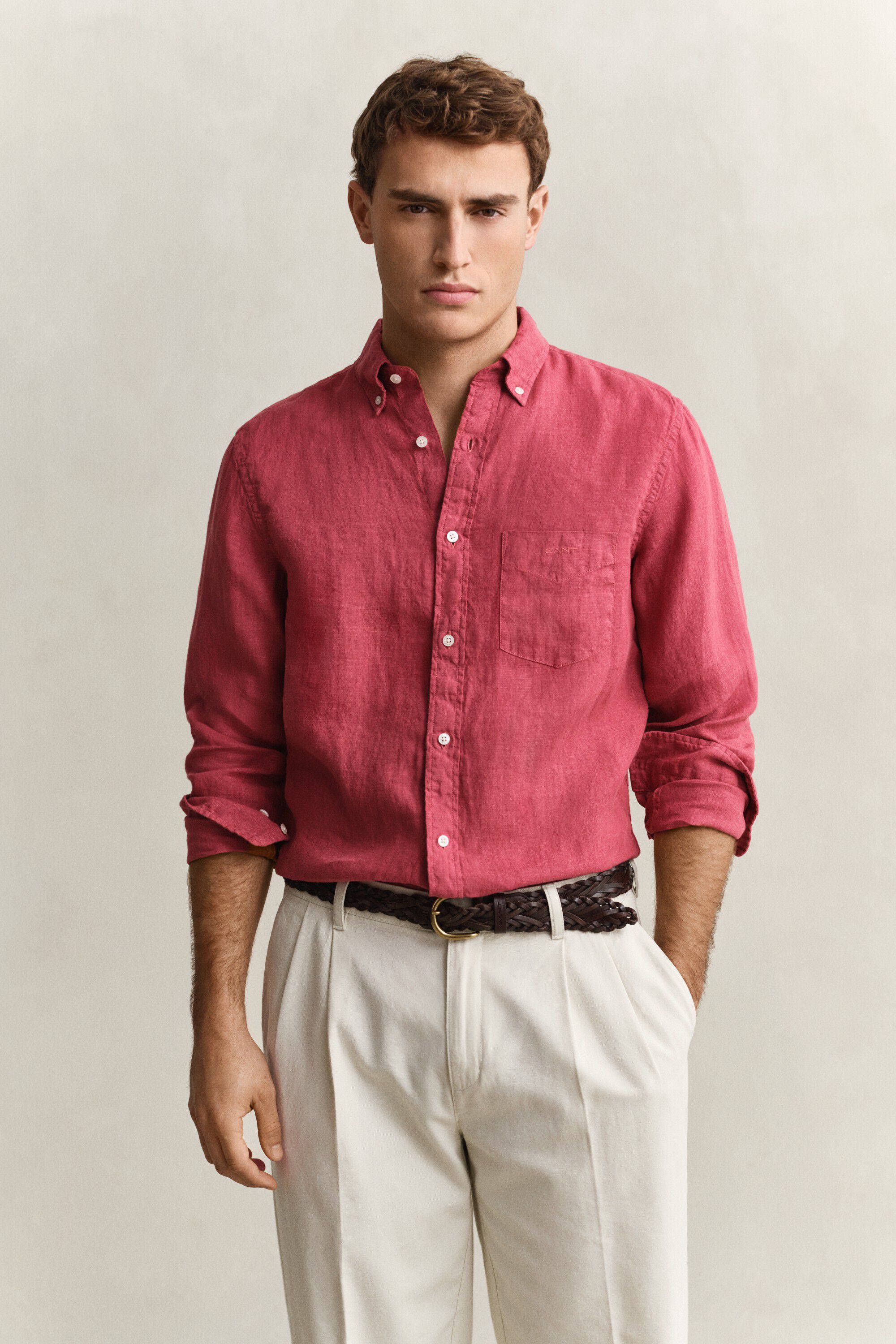 REG GMNT DYED LINEN SHIRT