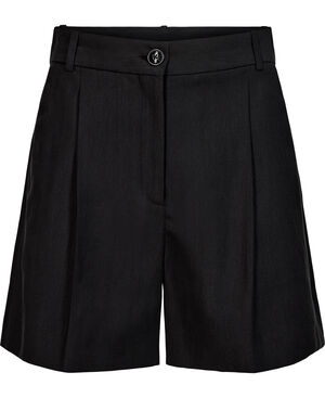 Straight-fit high-waist bermuda sho