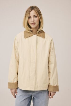 Emmy 4 coated jakke med fl&oslash;jlskanter - GRS