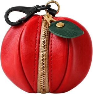apple-shaped coin purse as bag charm