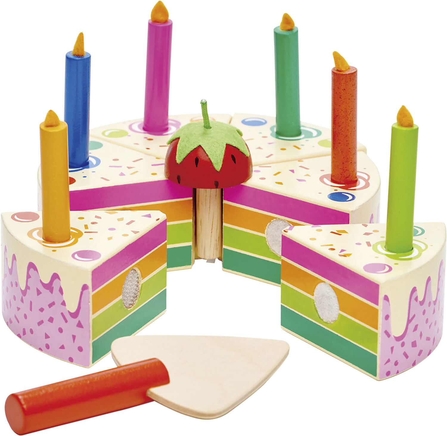 Tender Leaf - Lagkage med lys - Regnbue