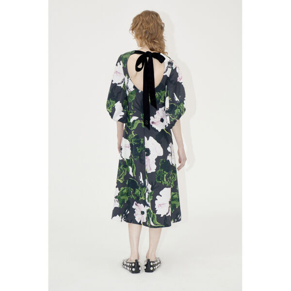 3/4 Volume Sleeves Midi Dress, 2259 Structure Stretch