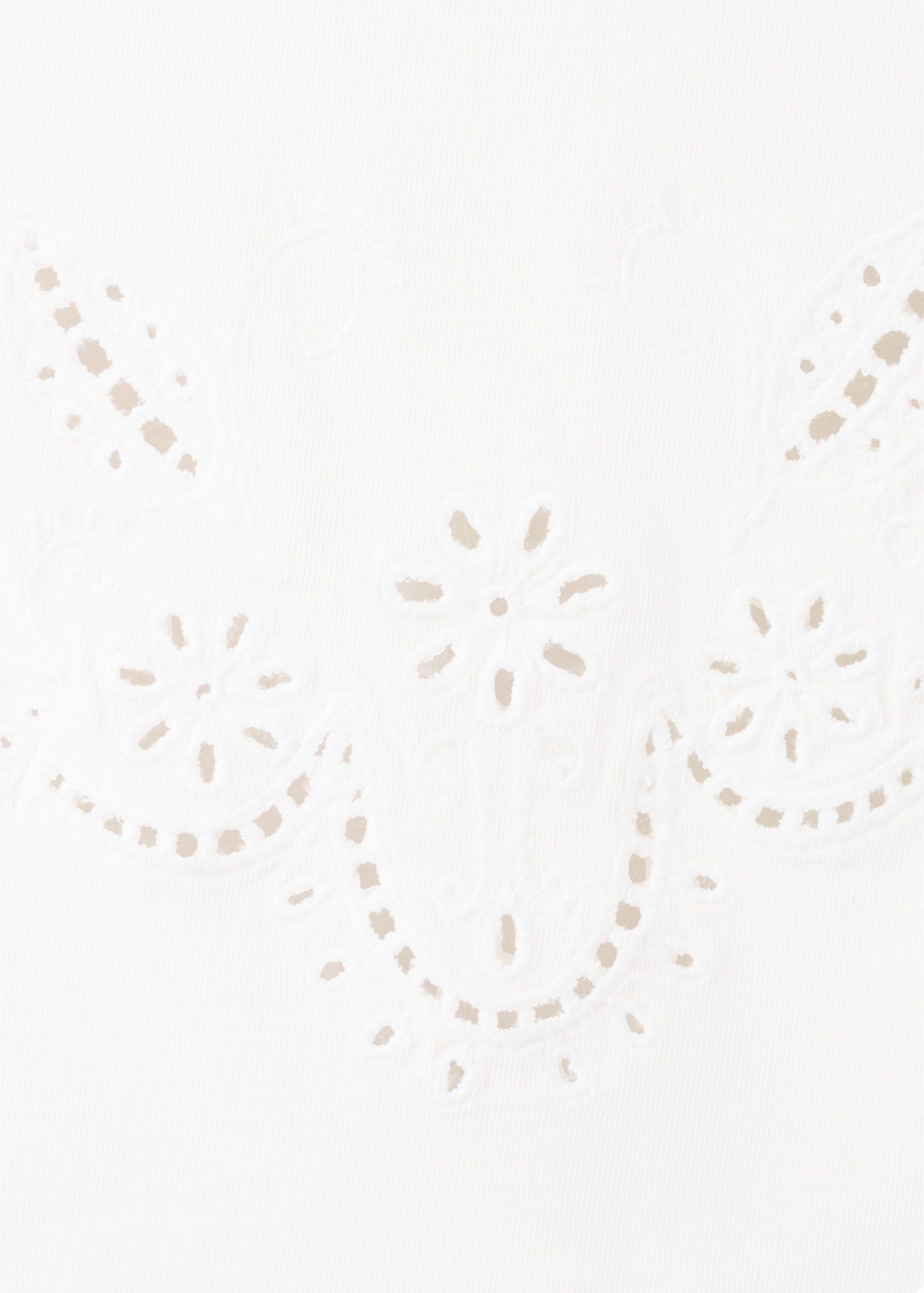 Embroidered broderie anglaise top