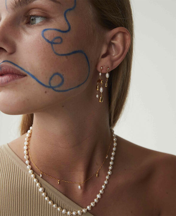 Pebble petite øreringe