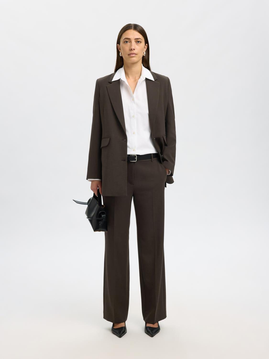 SLFRITA MW WIDE PANT MEL NOOS