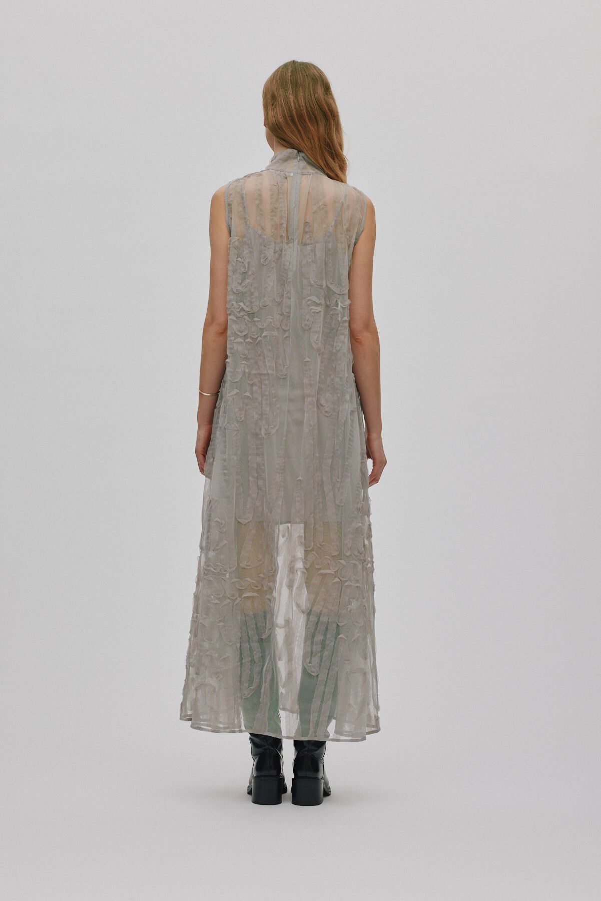 Splash netting long dress - Allison