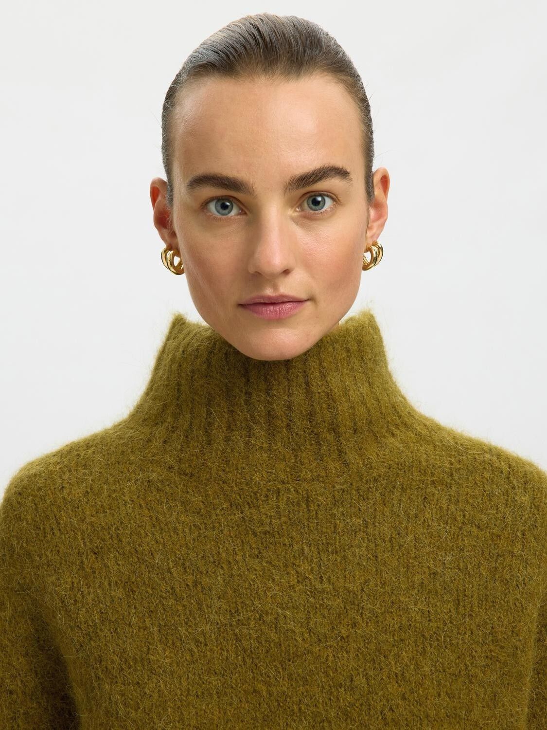 Slwgabriella Ls Knit High Neck Noos