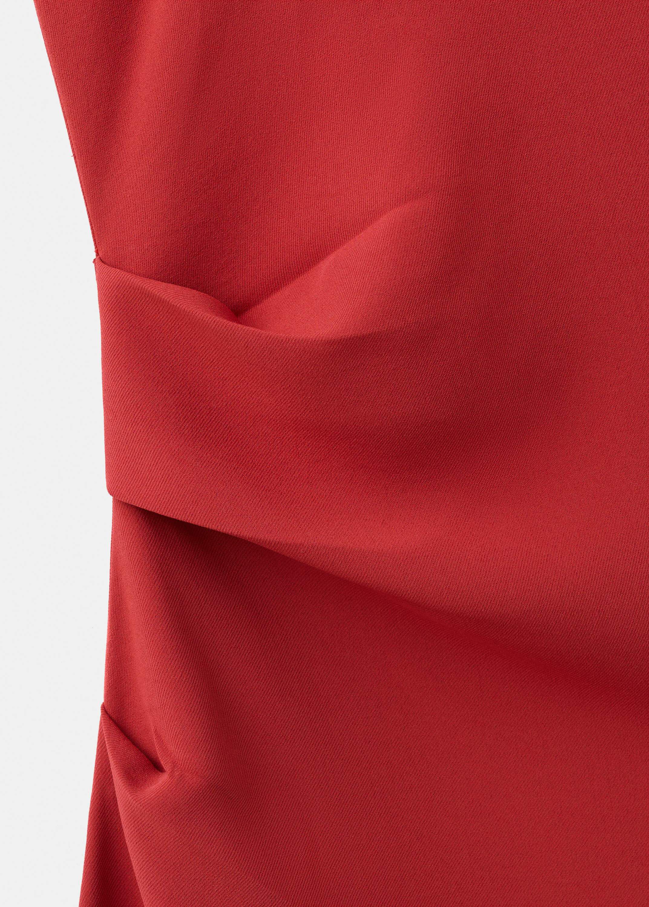 Draped dress with side-slit