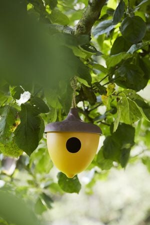 Fuglehus agern okker &Oslash; 16. 4cm H 18. 7cm