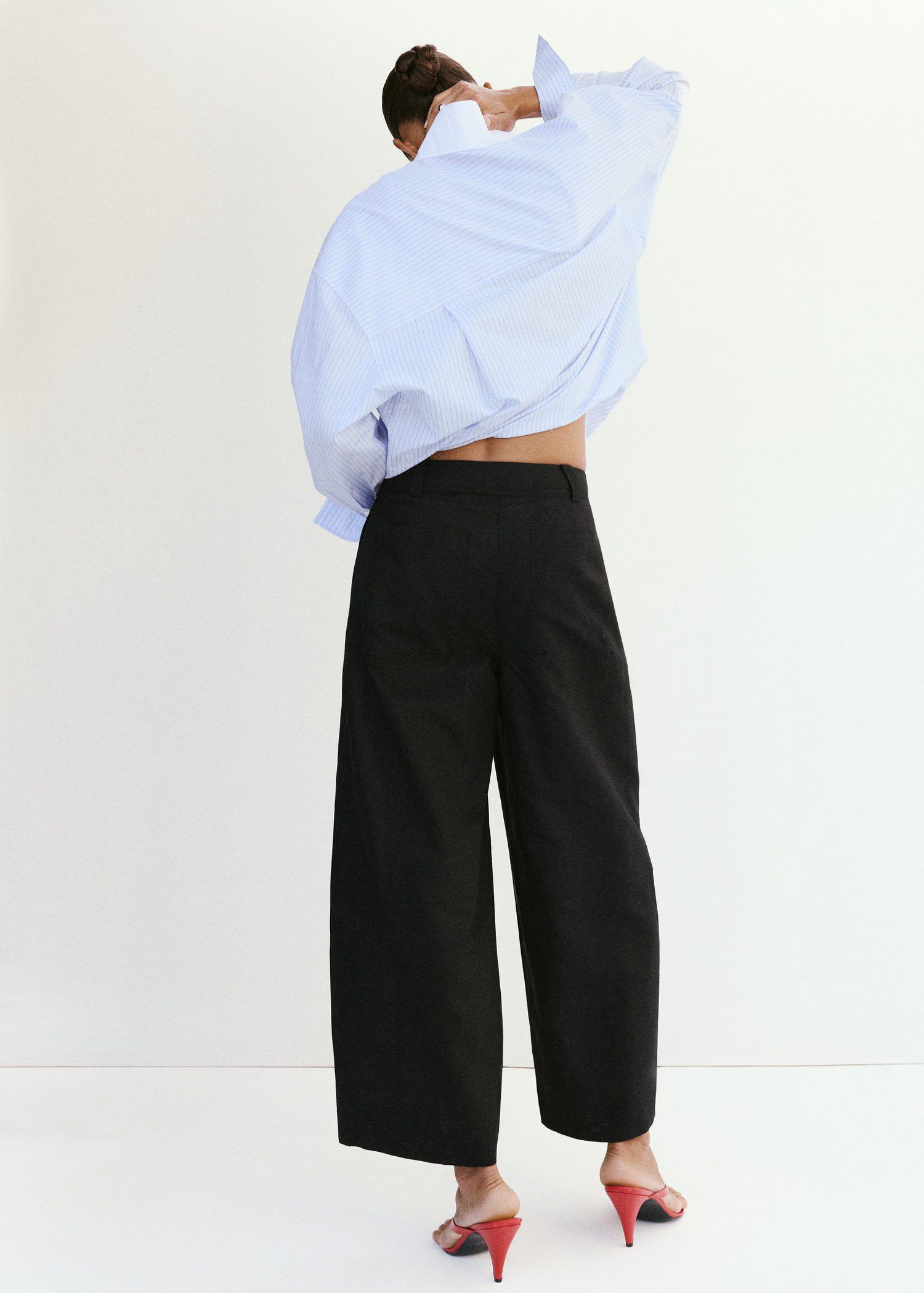 Linen balloon trousers