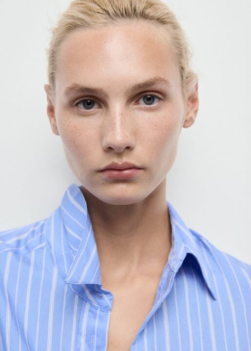 Striped straight shirt