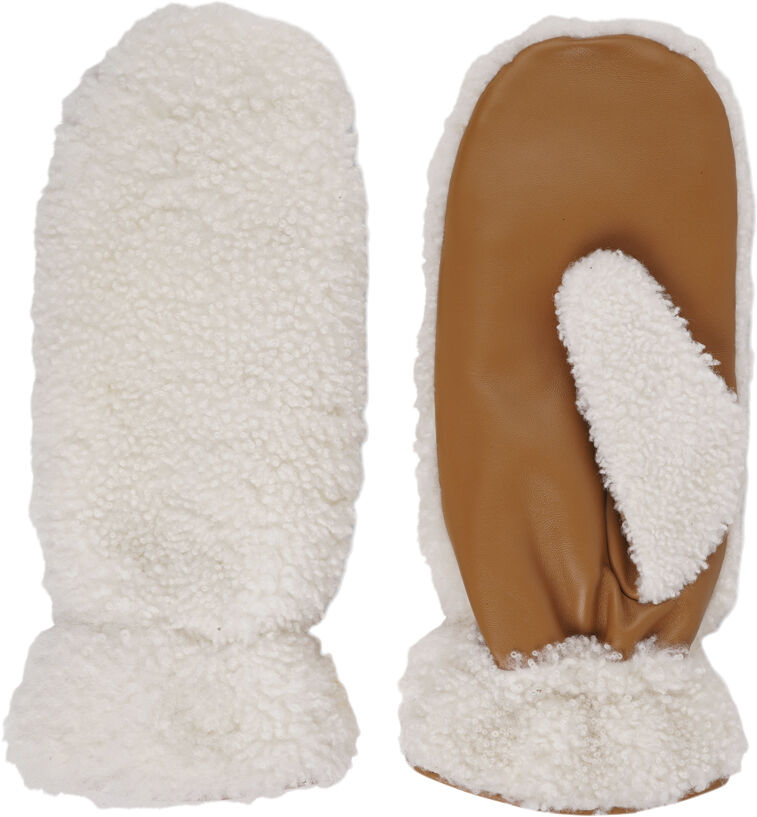 SIENA - SHEARLING/ LEATHER PALM MITTENS W/ FLEECE LINING