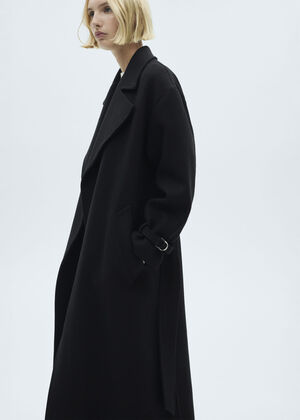 Maxi lapel Manteco wool coat
