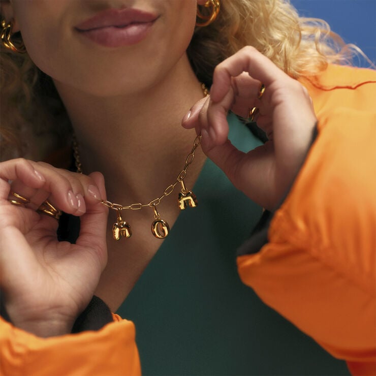 Puffer Letter Charm - S