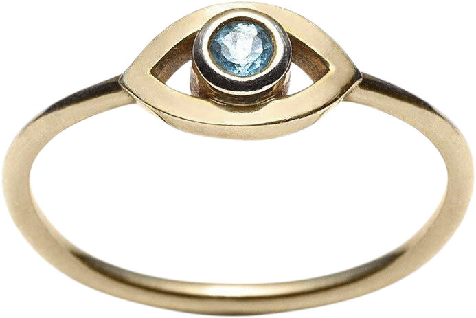 Blue Topaz Eye Ring