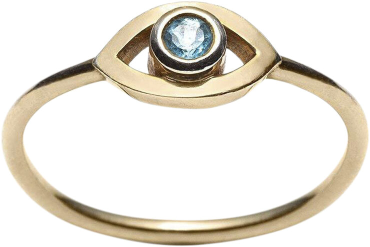 Blue Topaz Eye Ring