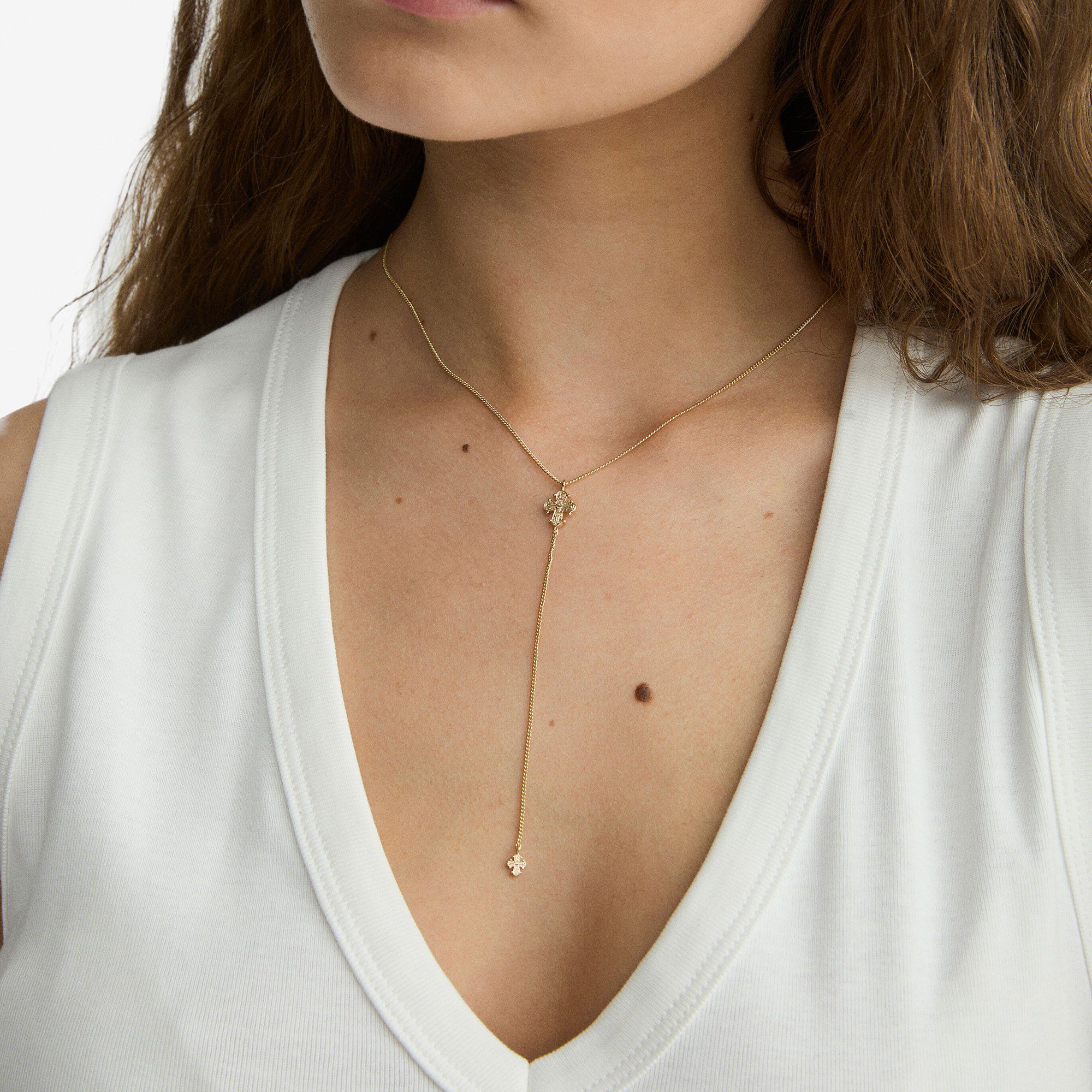 DAGMAR Y-necklace gold-plated
