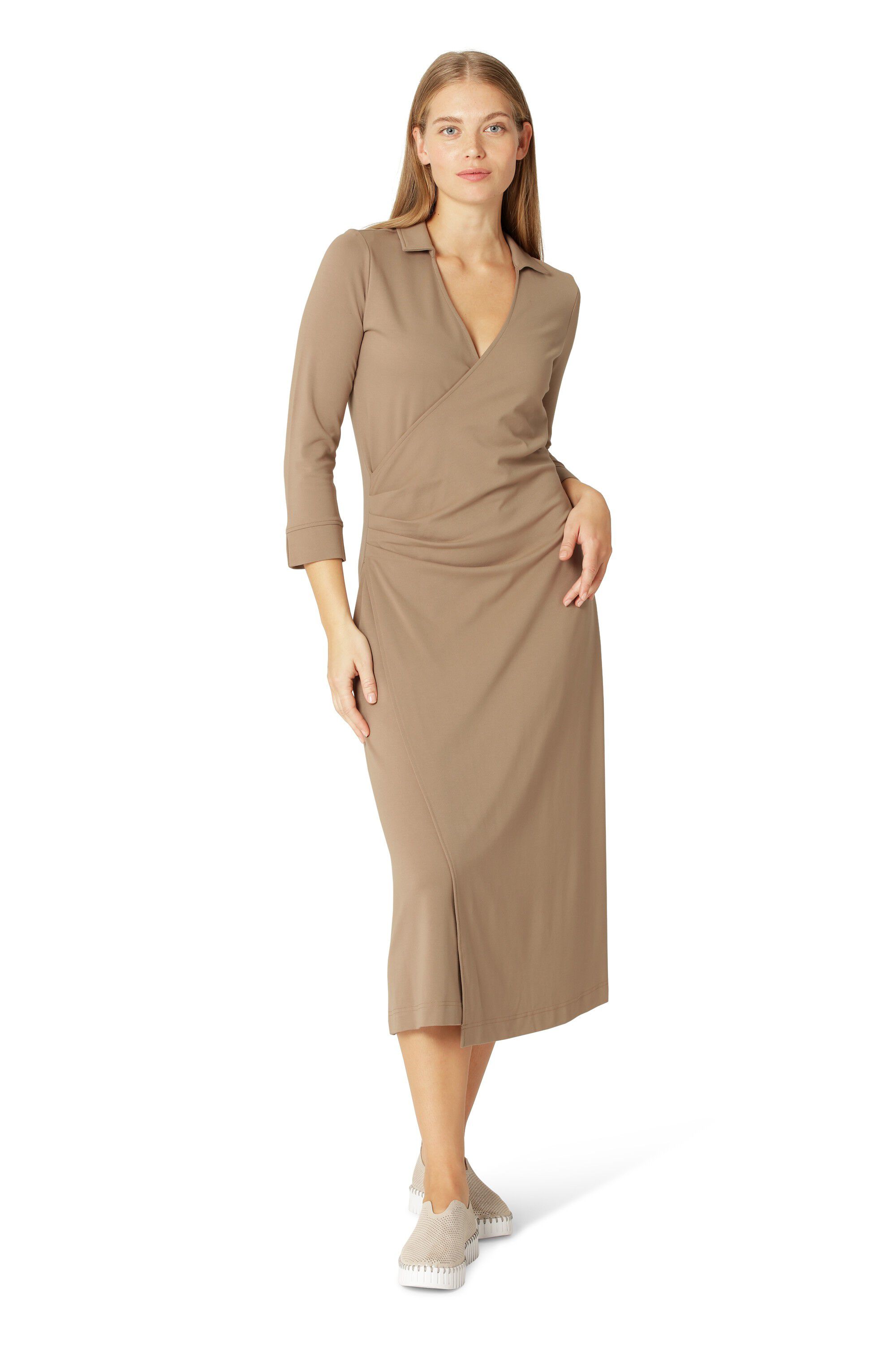 Long Sleeved Dress With Pleats