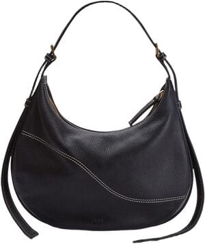 Liveri Black/Contrast Stitch Grained Calf