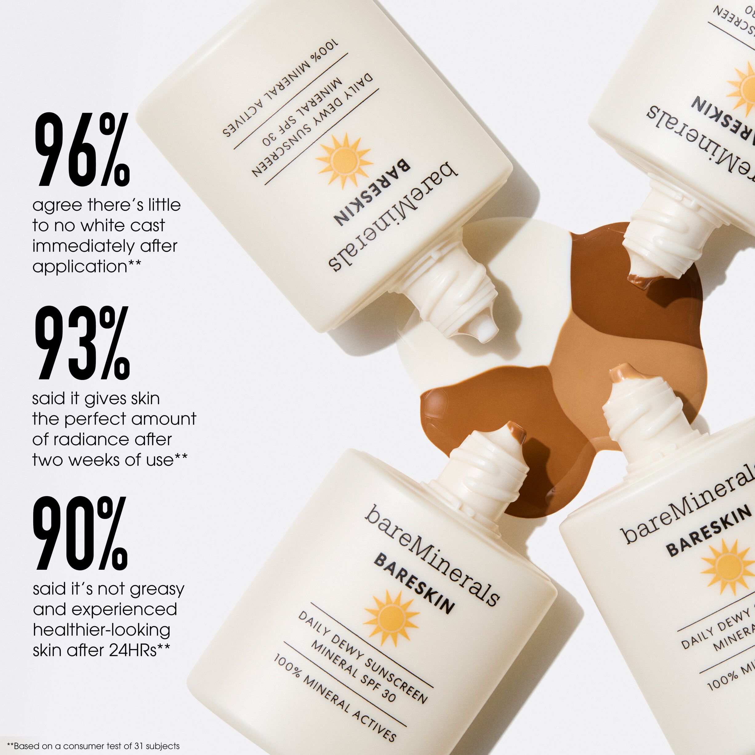 BARESKIN Daily Dewy Sunscreen Mineral SPF 30