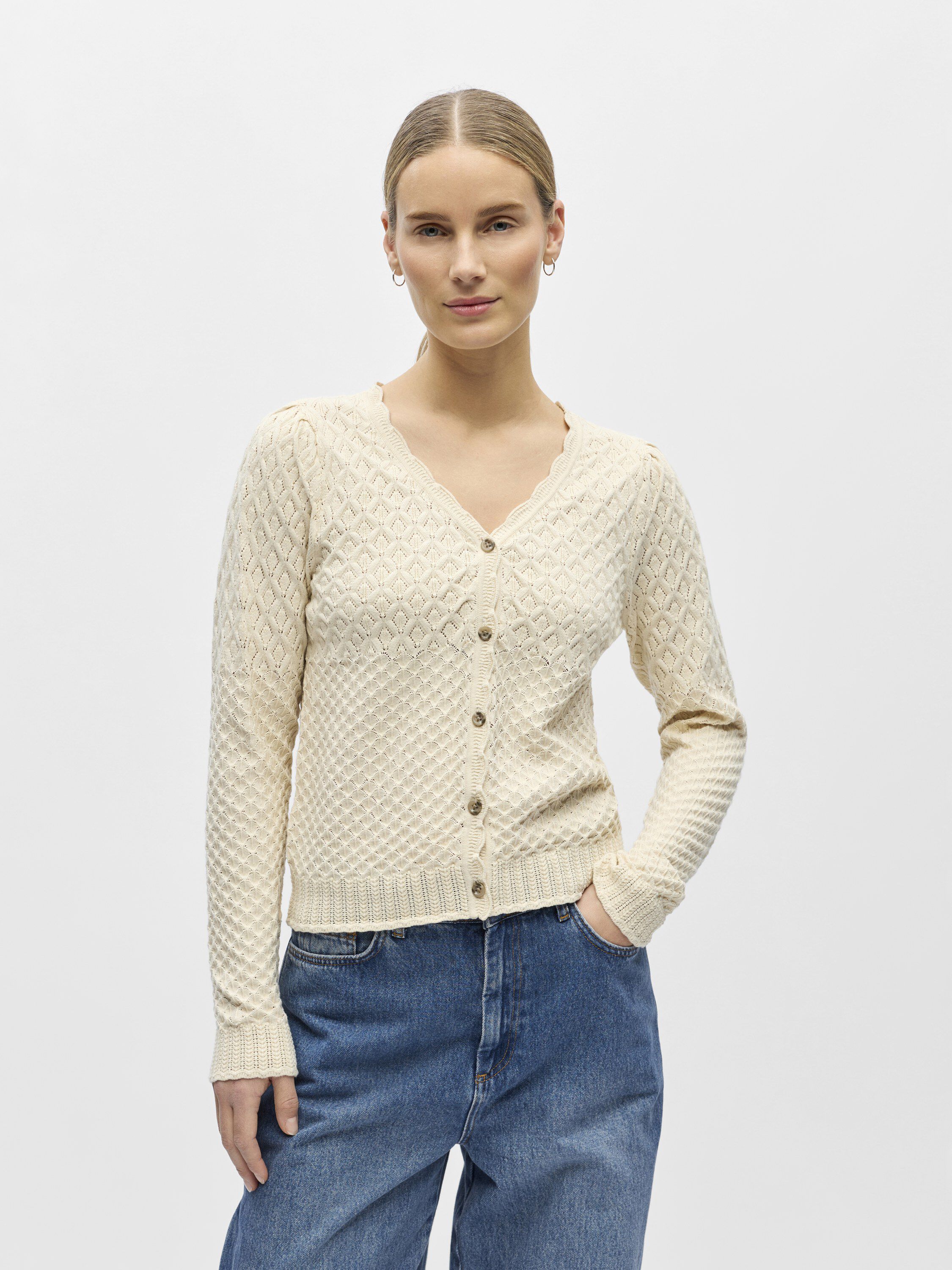 Objnoa L/S V-Neck Knit Cardigan Noos