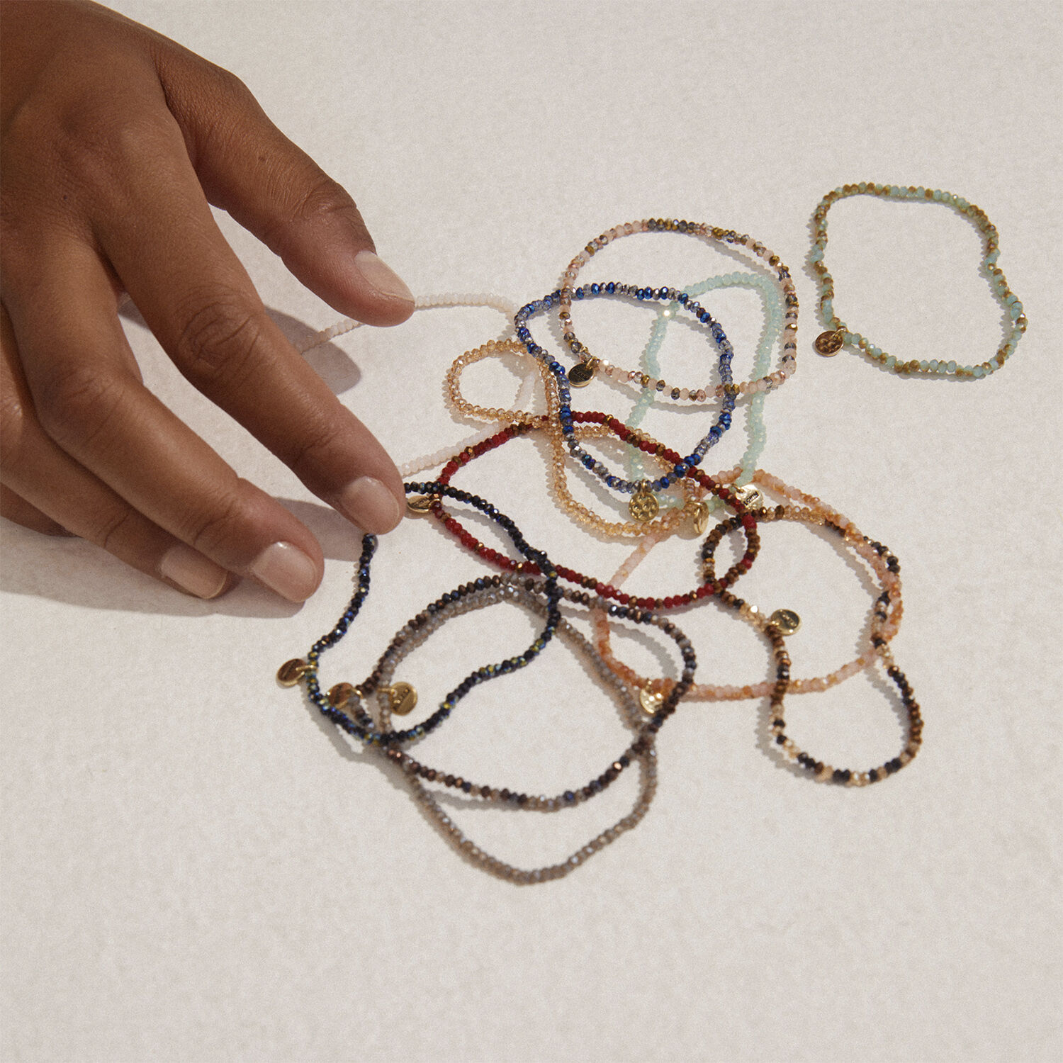 Armb&aring;nd : Indie : Guldbelagt : Rosa