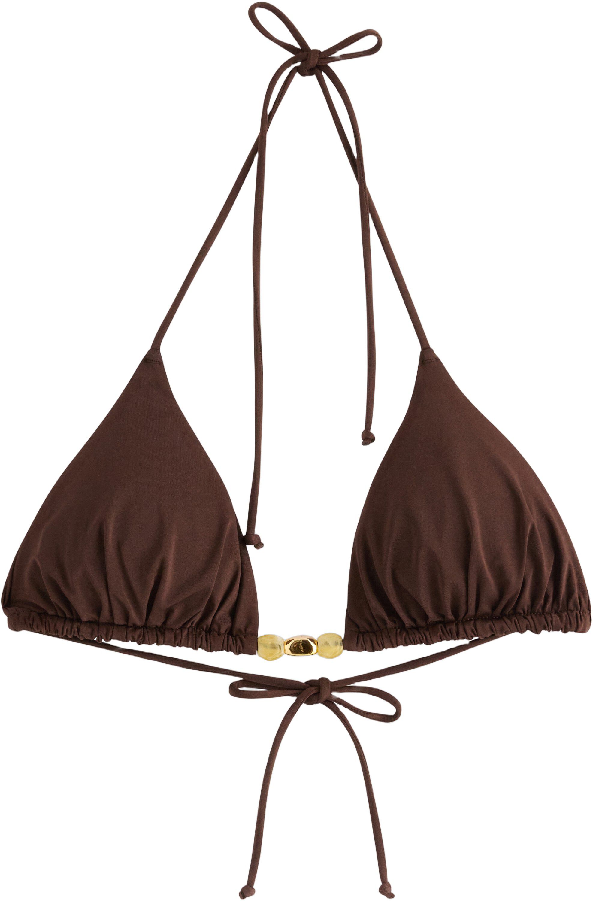 Triangle bikini bra with removable