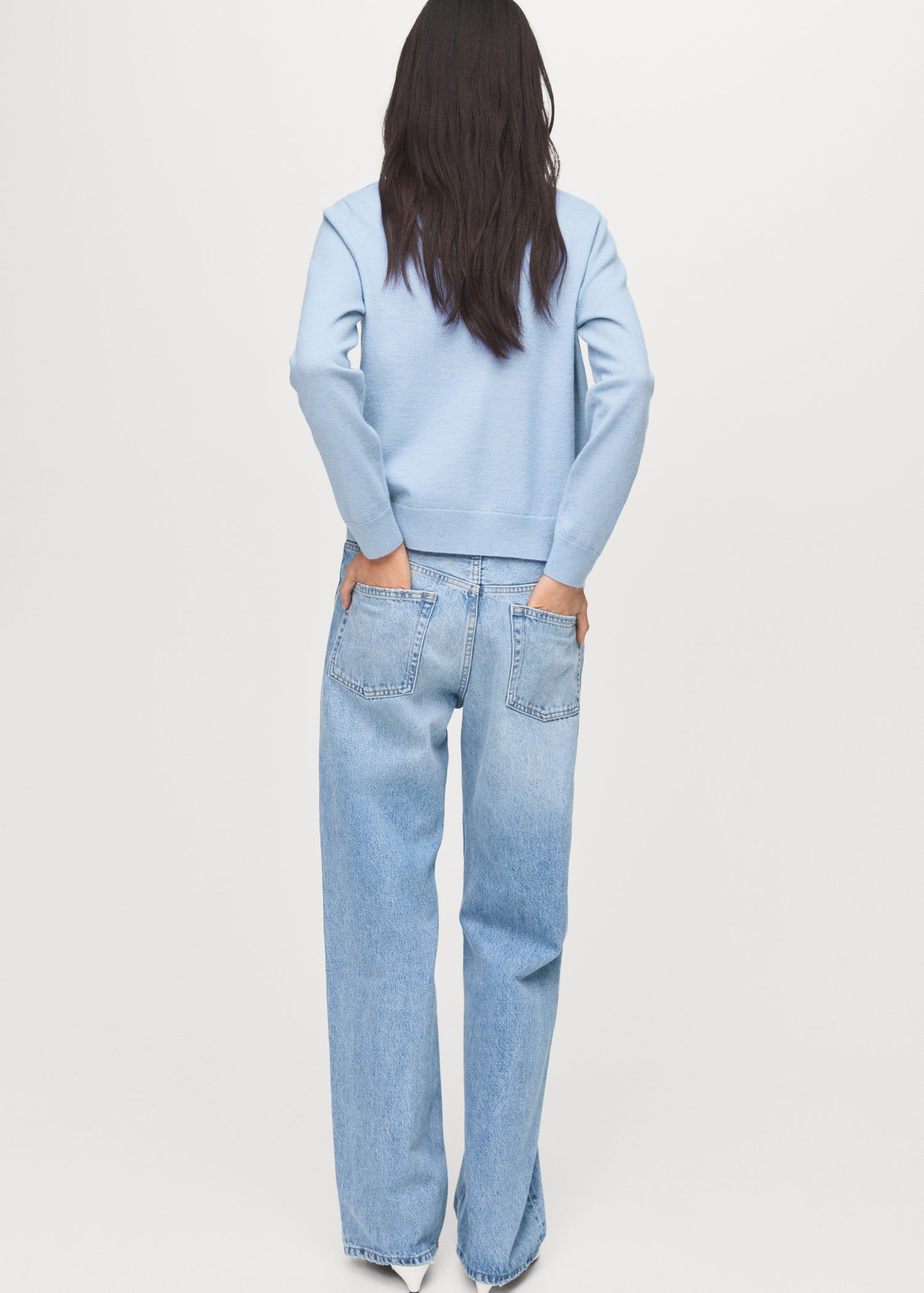 Knitted cardigan with diamonds