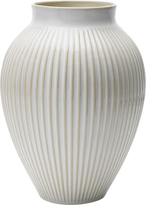Knabstrup, vase, räfflor, Limited Edition, hvit, 30 cm