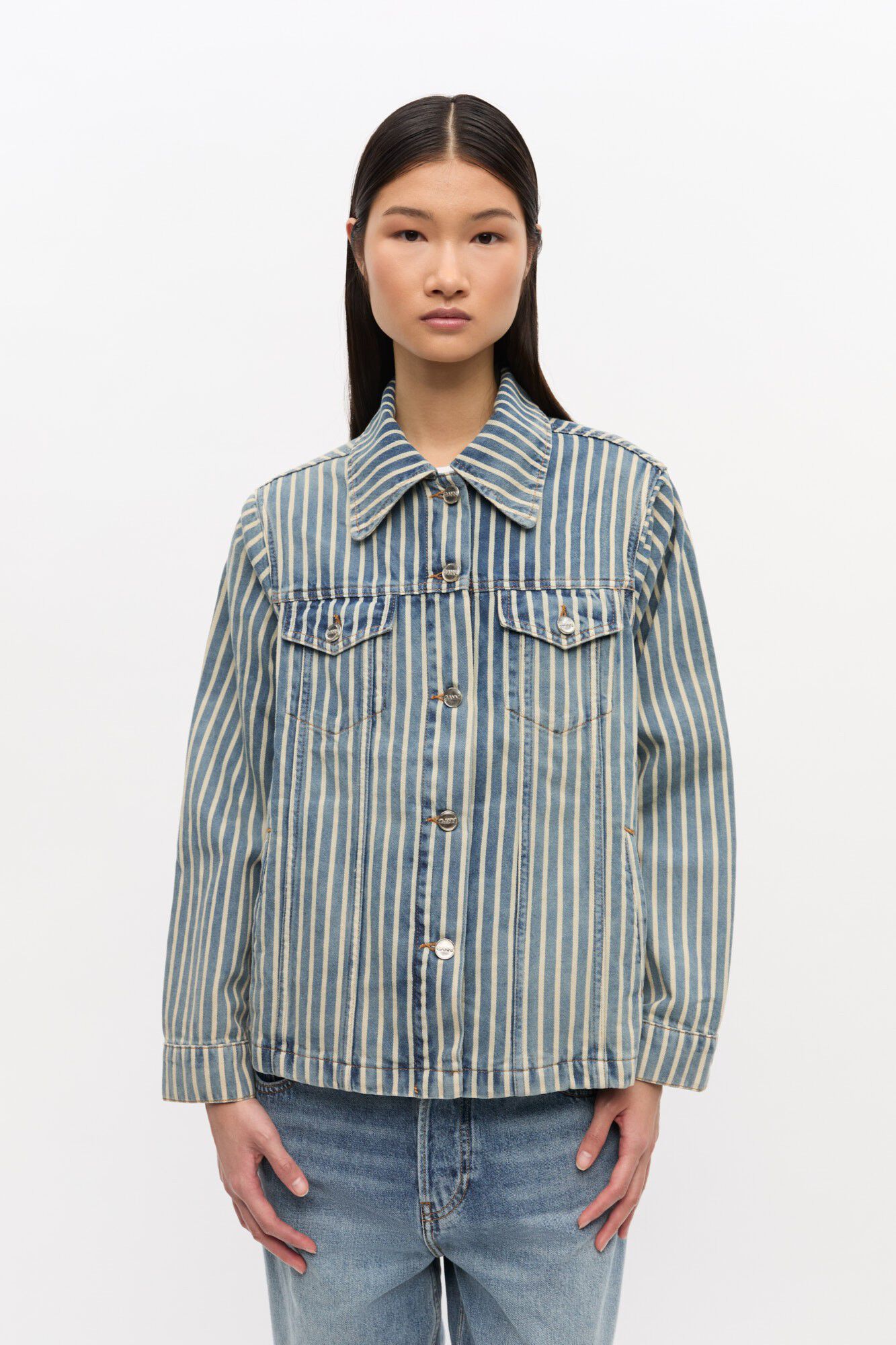 Light Stripe Denim Jacket