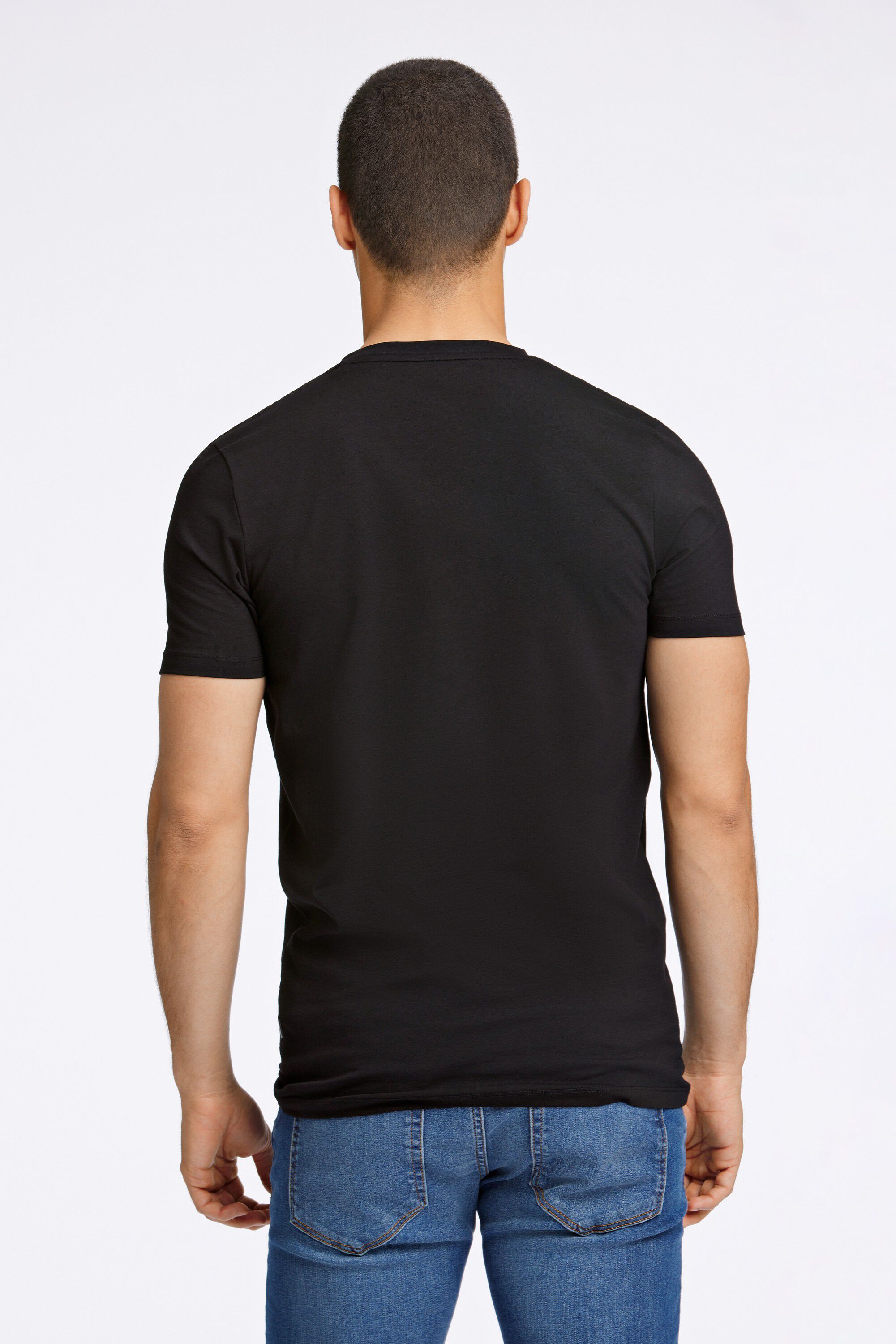 Mens stretch v-neck tee S/S