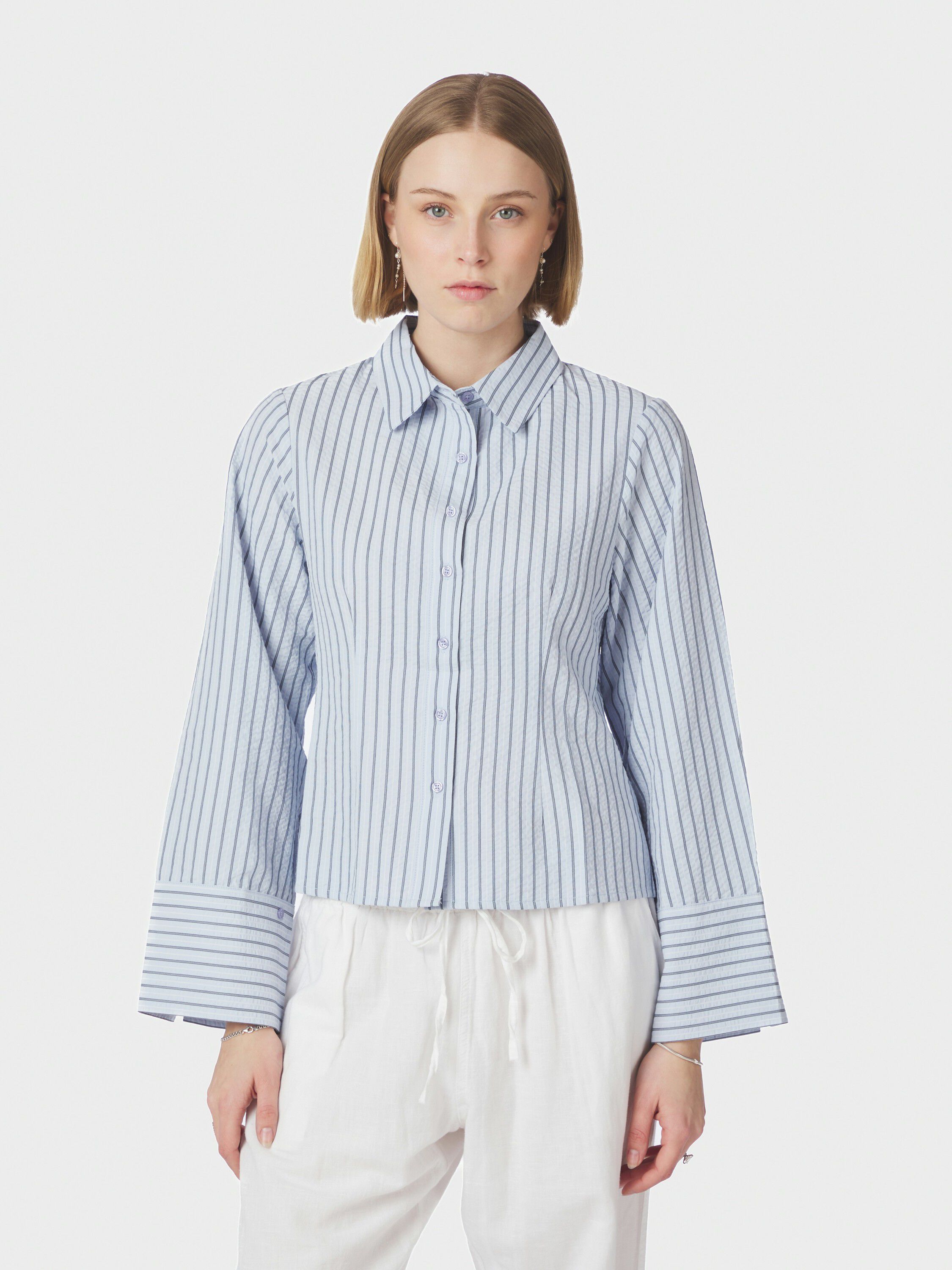 Rosa Striped Crepe Shirt