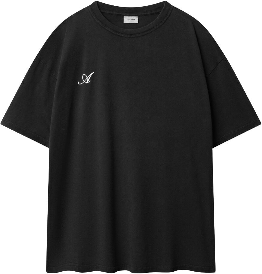 Sans Serif Boxy Tee Black