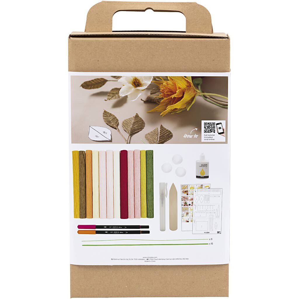 DIY Kit Crepepapir, Buket, Str&aelig;k/crepe: 180%