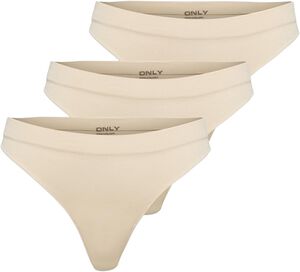 ONLVICKY RIB S-LES THONG 3-PACK NOO