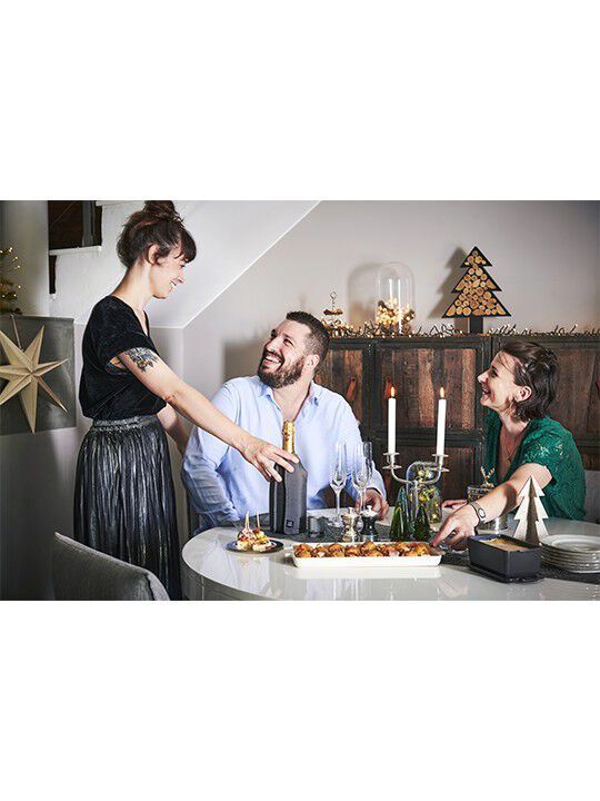 Peberkv&aelig;rn Palace 10 cm Choko/s&oslash;lv B&oslash;g/Fors&oslash;lvet metal