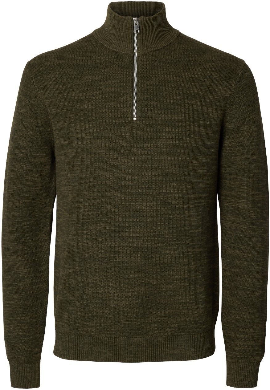 Slmdane Ls Knit Reg Struc Half Zip Noos