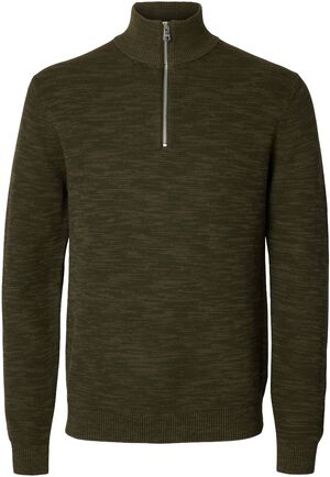 SLHDANE LS KNIT STRUCTURE HALF ZIP