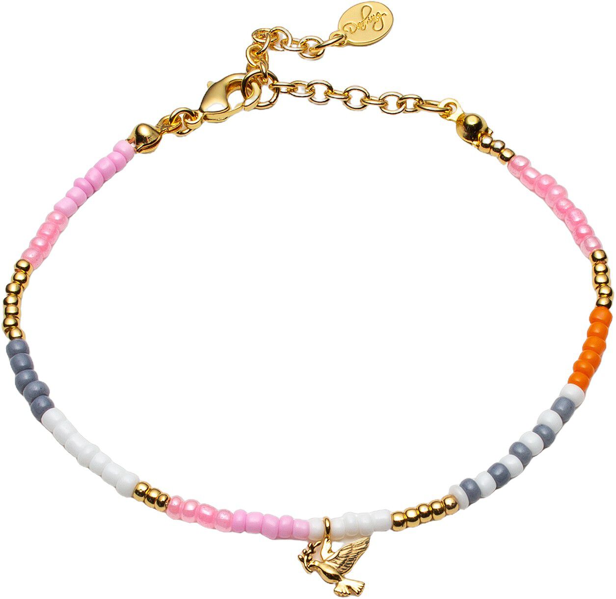 Peace Pink Pearl Bracelet
